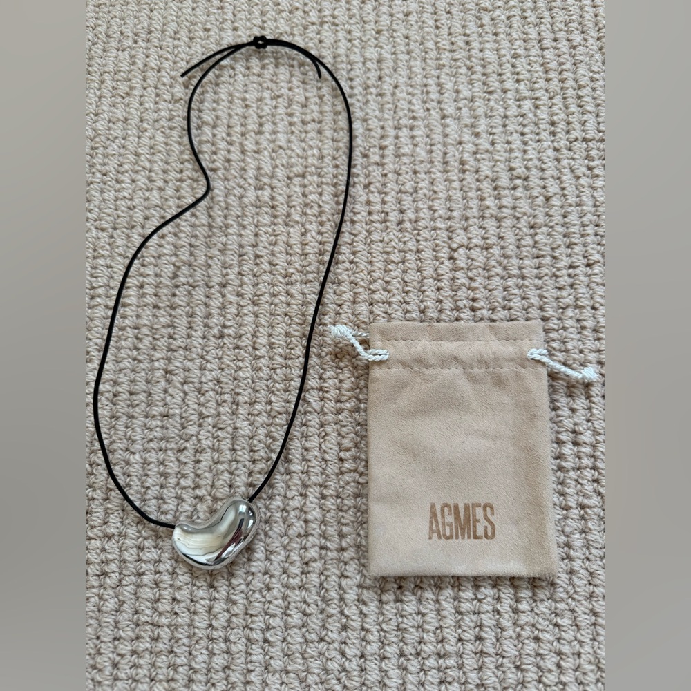 AGMES Silver Heart Pendant Necklace